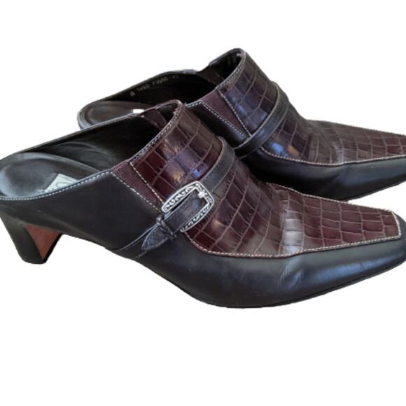 Brighton Tiana Leather Mules Sz 7 1/2 - Picture 3 of 13